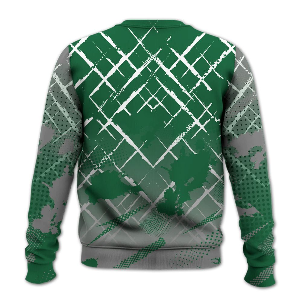 Sweatshirt To Match High Gorge Green 1s - Halftone Stand Business Dripping All Over Print