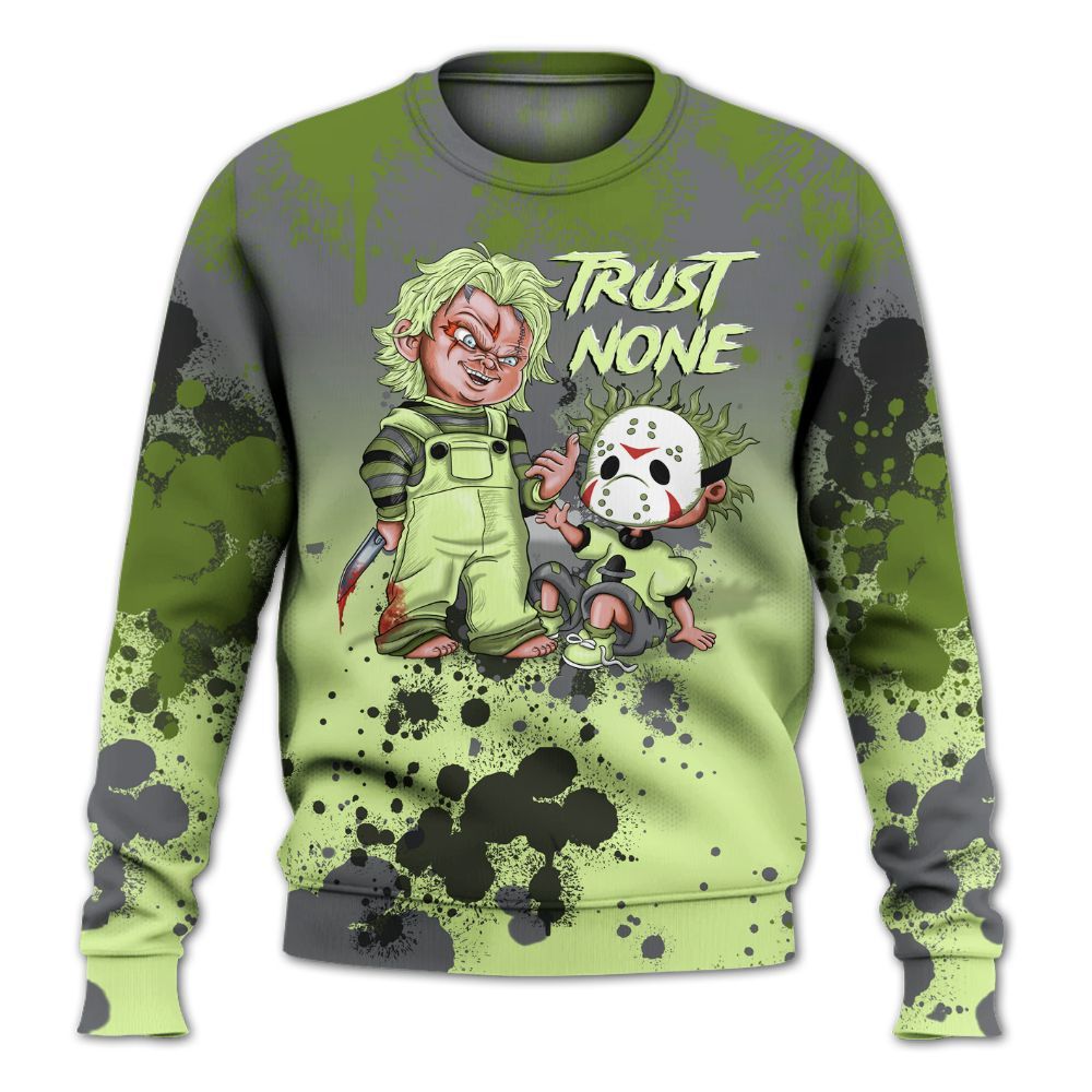 Sweatshirt To Match Smoke Grey Volt TR 1s - Trust No One Scary All Over Print