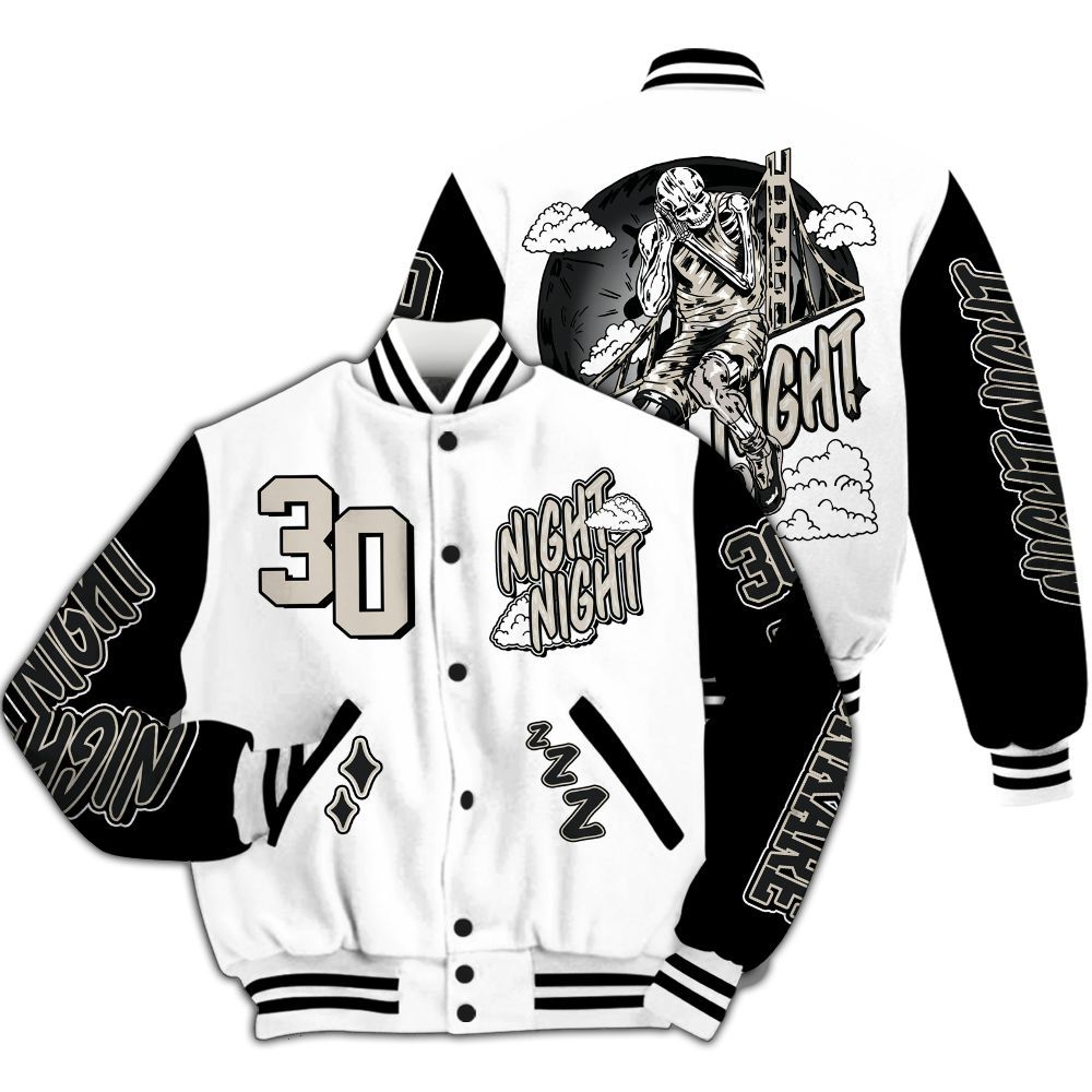 Varsity Jacket To Match Retro Reverse Metallic 5s - Seeya Skeleton All Over Print