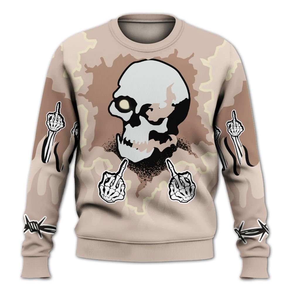 Sweatshirt To Match A Ma Maniere X Fossil Stone 4s - F Around Find Out Graphic Trapped All Over Print