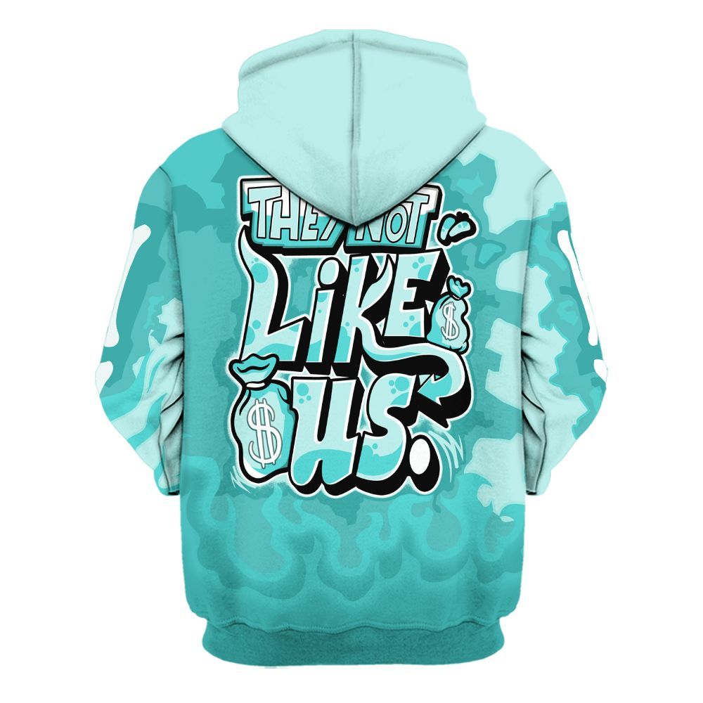 Hoodie To Match Low OG Washed Teal 1s - Dislike Us Graphic Burning Custom Name All Over Print