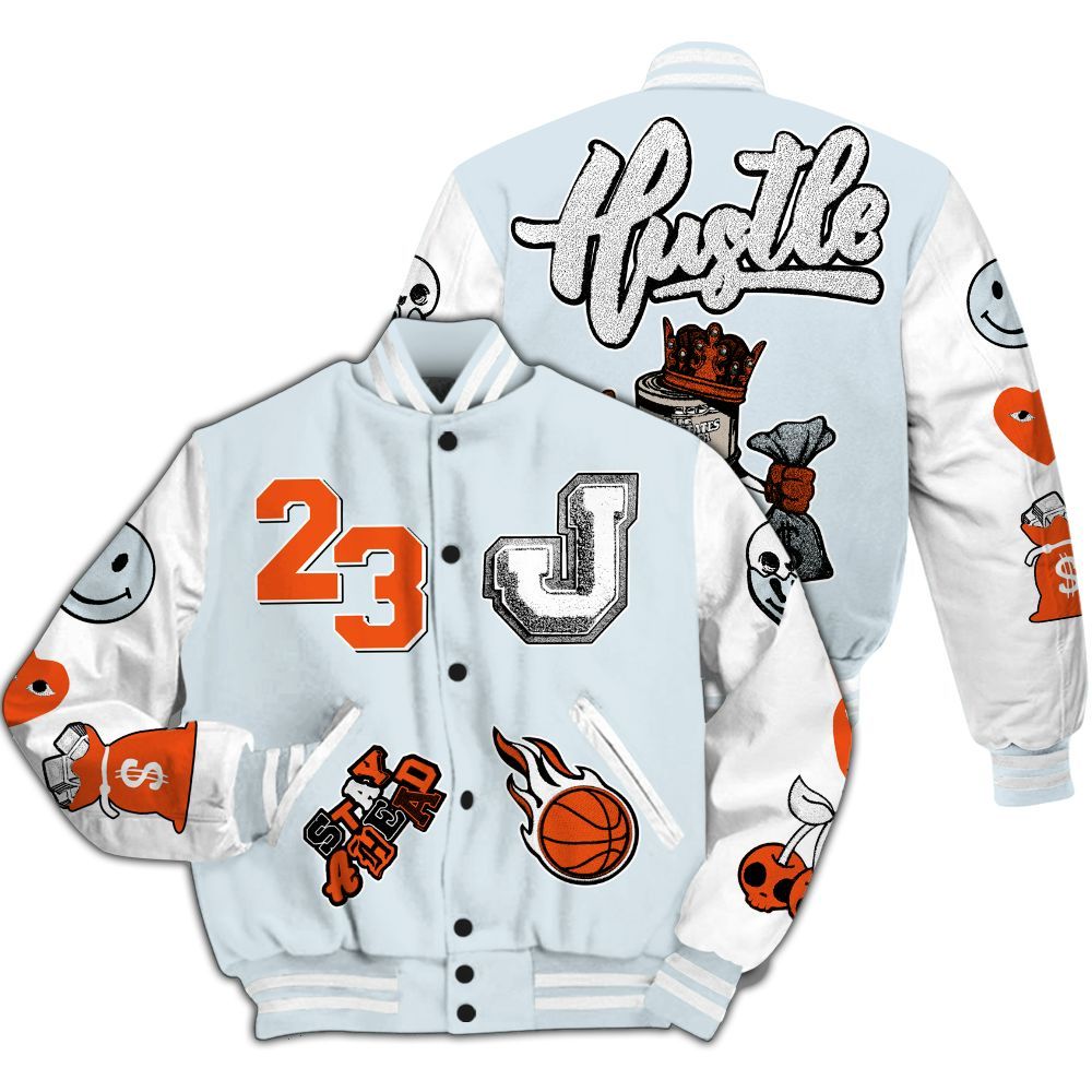 Varsity Jacket To Match High OG Alaska 1s - Hustles Money Number 23 All Over Print
