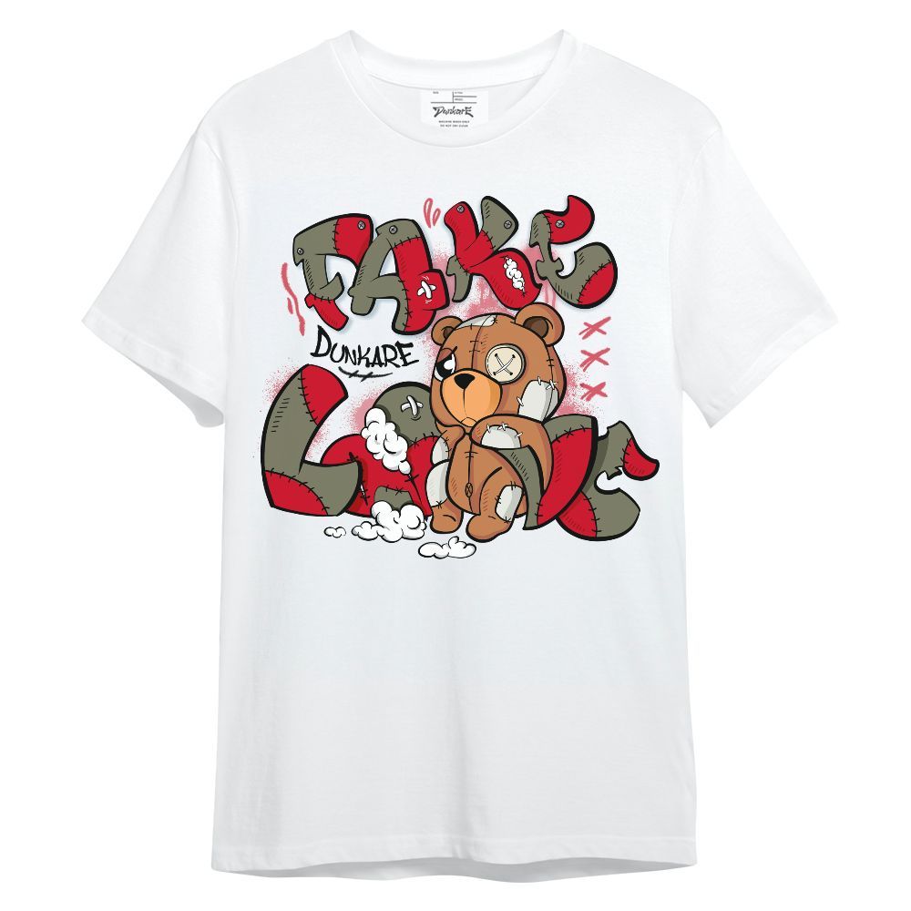 Shirt To Match Low OG Medium Olive 1s - Fake Love Graphic Unisex Shirt