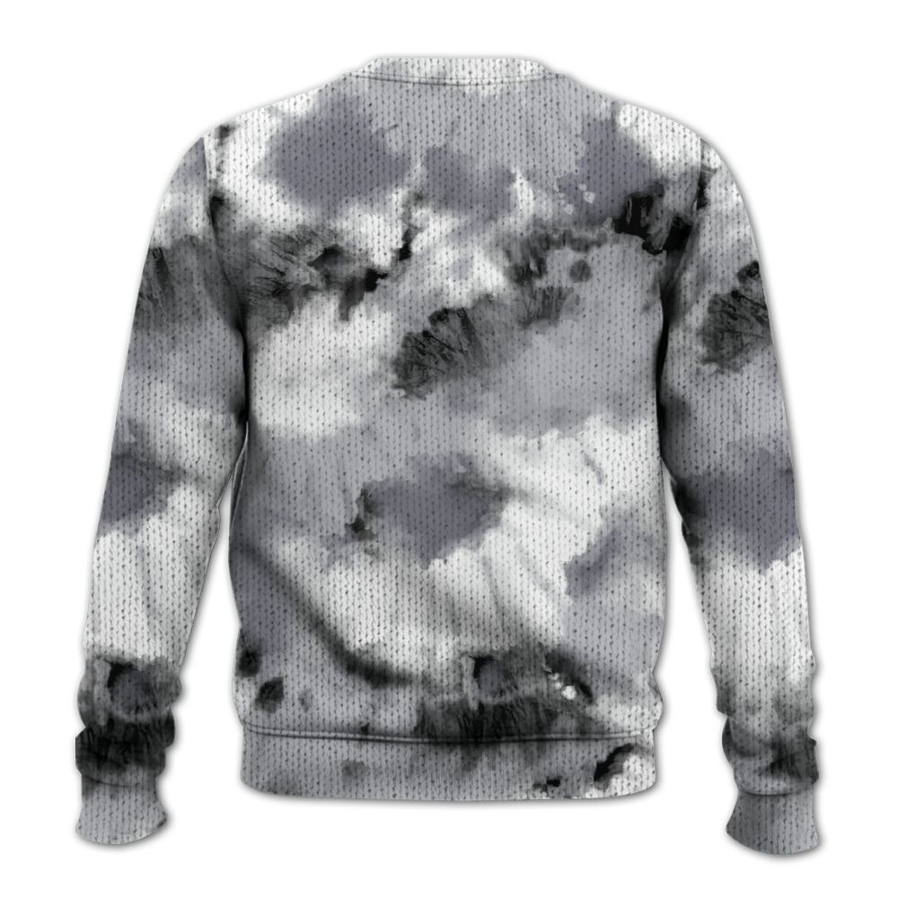 Knitted Sweater To Match Low Cement Grey 11s - Tie Dye FK Around Find Out