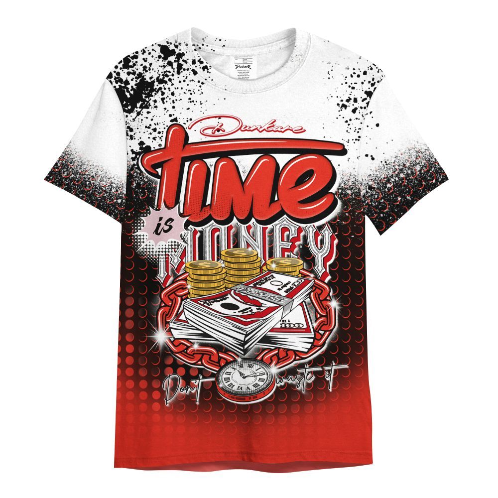 Shirt To Match Air Force 1 Low GS Valentine's Day - Halftone Time Is Money All Over Print