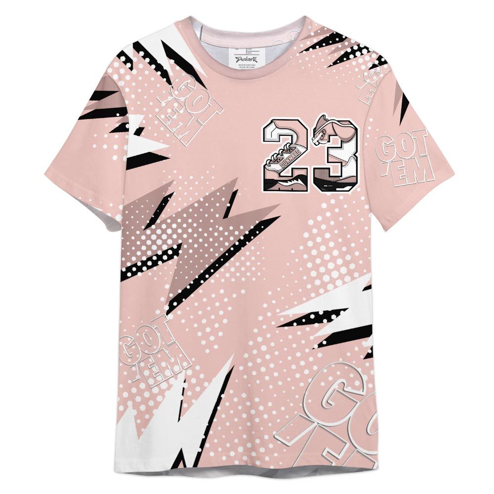 Shirt To Match Low Legend Pink 11s - Custom Name Number 23 5s Shirt Outfit Low Legend Pink 11s 1405 HDT