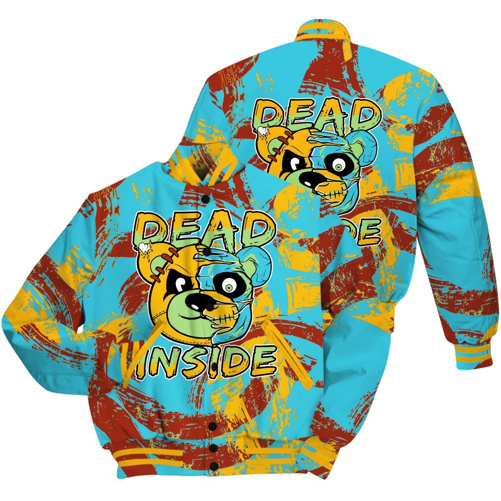 Varsity Jacket To Match SB Dunk Di'Orr Greenwood Shirt - Lifeless Bear Circle Slpash All Over Print