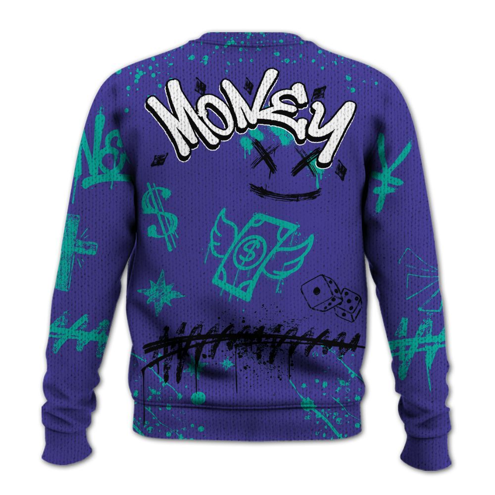 Sweater To Match Retro Grape 5s - Paid In Full Crayon Graphic