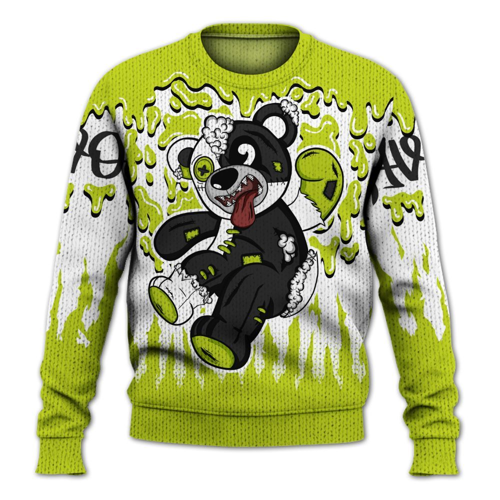 Knitted Sweater To Match Bright Cactus 13s - Havok Bear Dripping