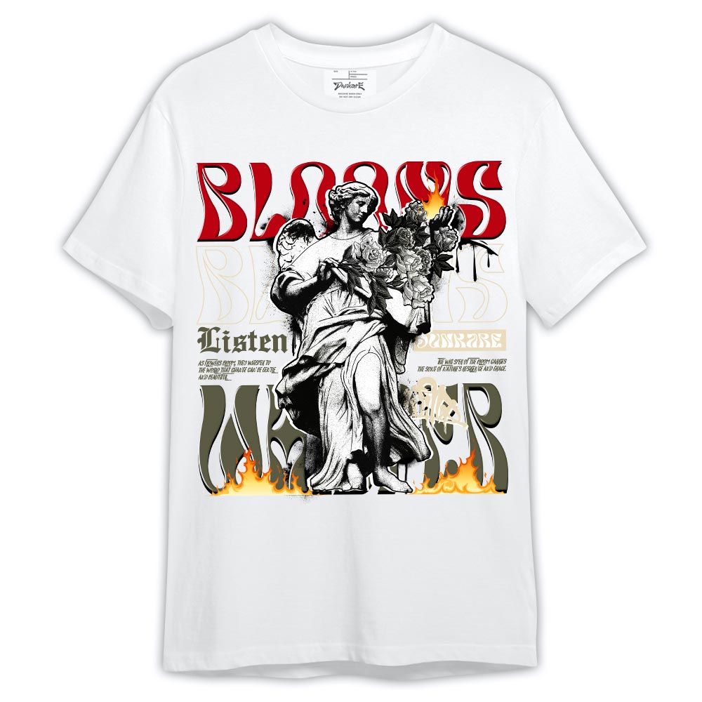 Shirt To Match Low OG Medium Olive 1s - Blooms Whisper Shirt Outfit