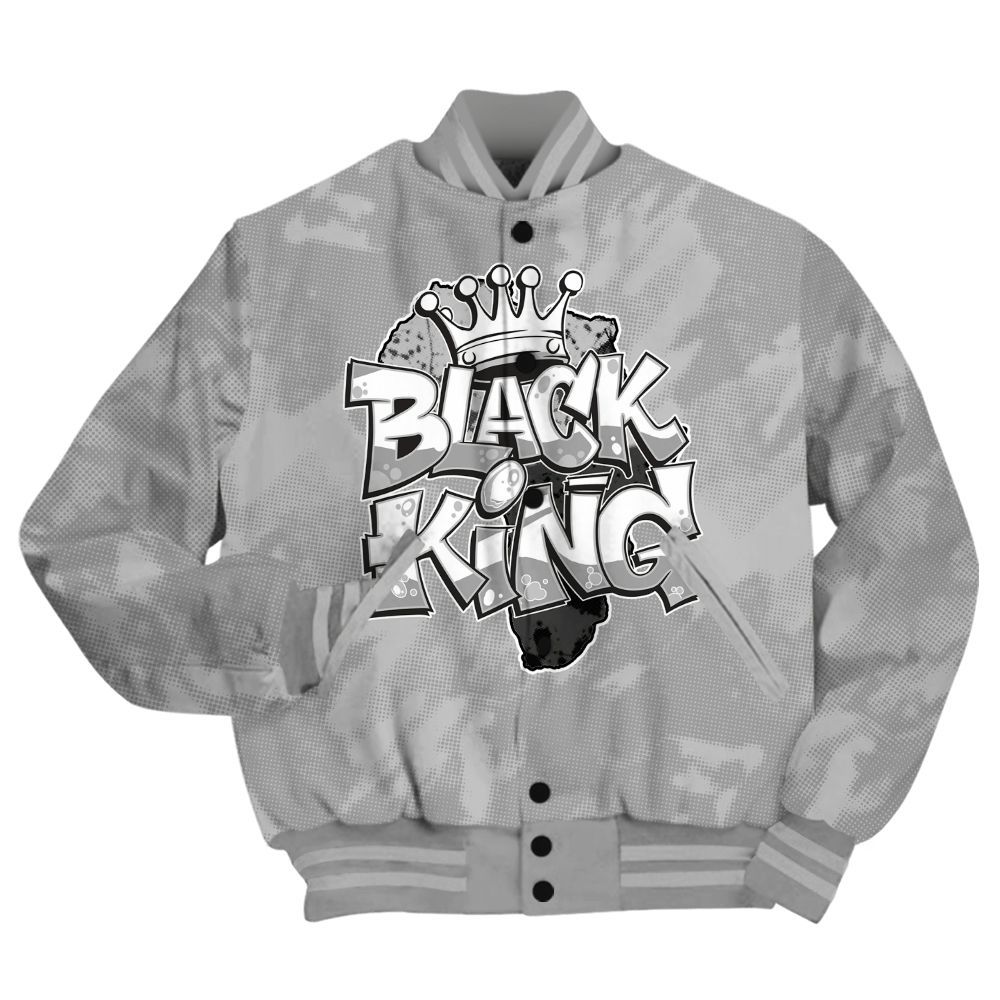 Varsity Jacket To Match Black Wolf Grey 12s Shirt - B-King Shirt Unisex Oufit