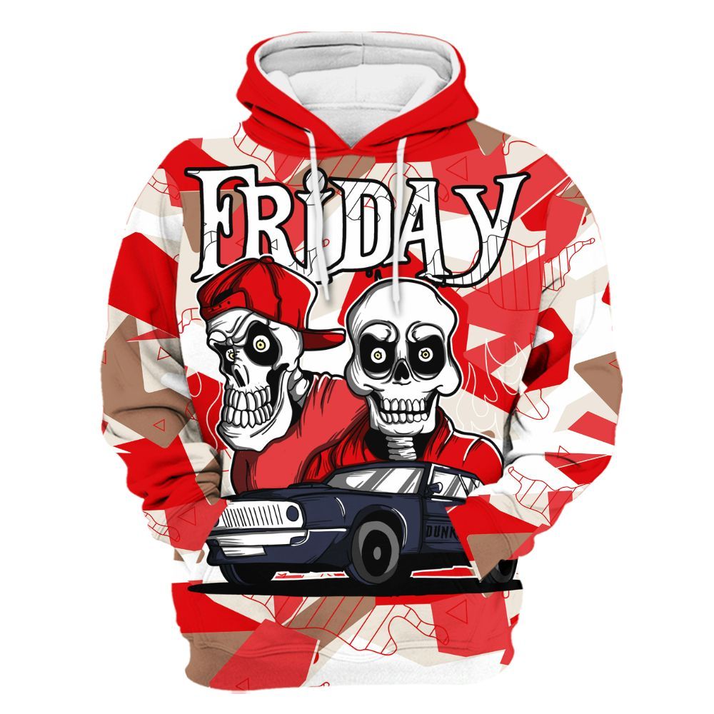 Hoodie To Match Low OG Howard Bison 1s - Friday Funny Retro All Over Print