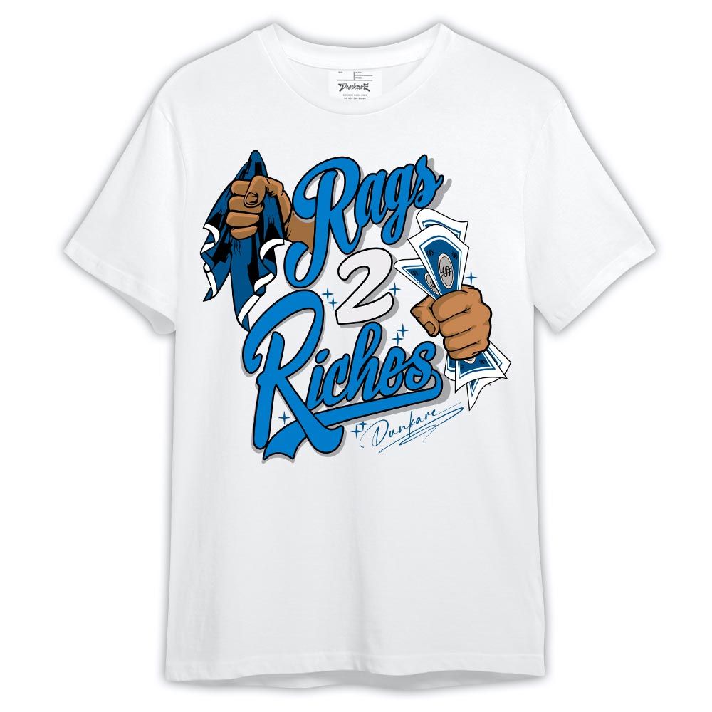 Shirt To Match Shirt Streetwear Rag 2 Riches, Military Blue 4s T-- To Match Sneaker Military Blue 4s Graphic Tee NCT