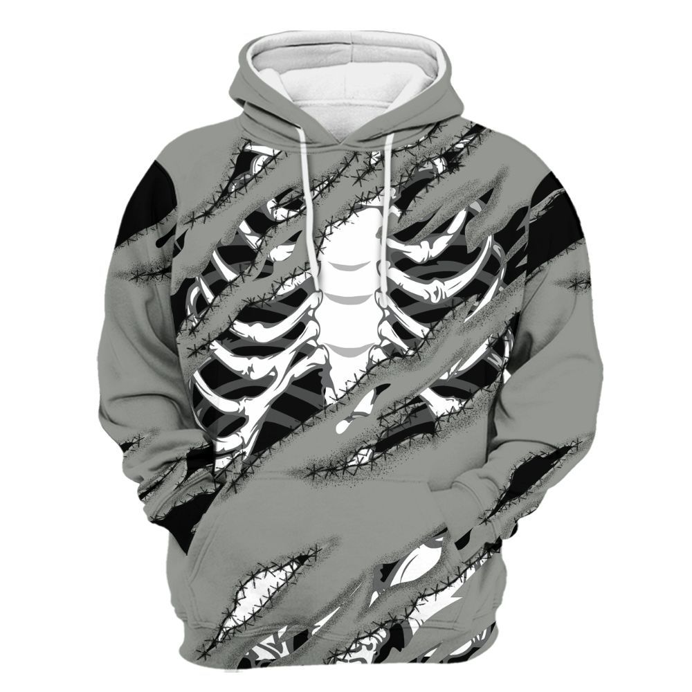 Hoodie To Match Paris Olympics 4s - GOT 'EM Skeleton Scratch All Over Print