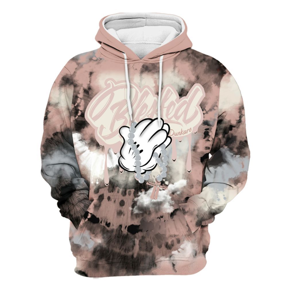 Hoodie To Match Air Force Low 1 Arctic Orange - God Blessed Tie Dye All Over Print