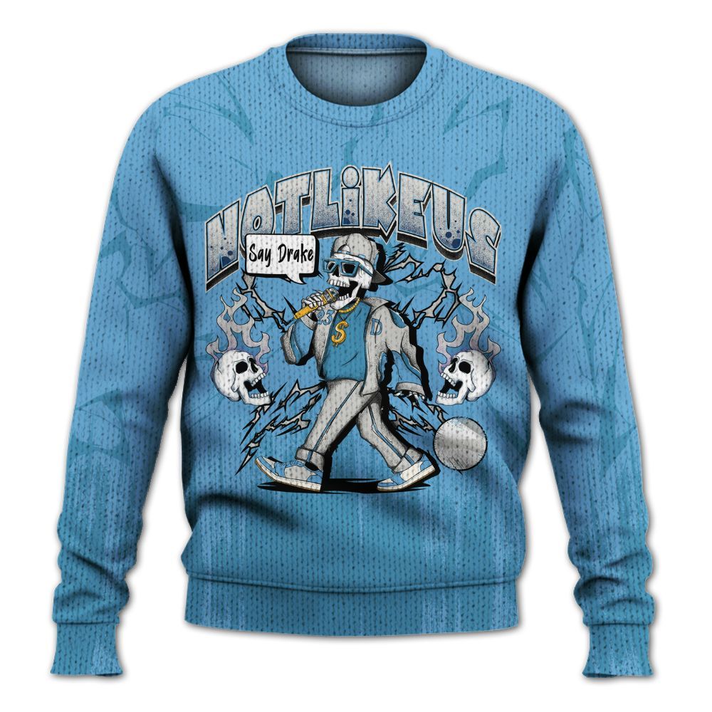 Sweater To Match SB Dunk Low University Blue - Don't Like Us Graphic