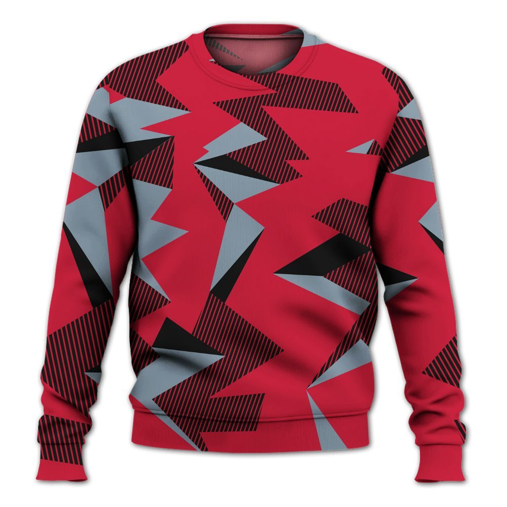 Sweatshirt To Match Retro Infrared Salesman 6s - Geometric Camouflage Pattern All Over Print