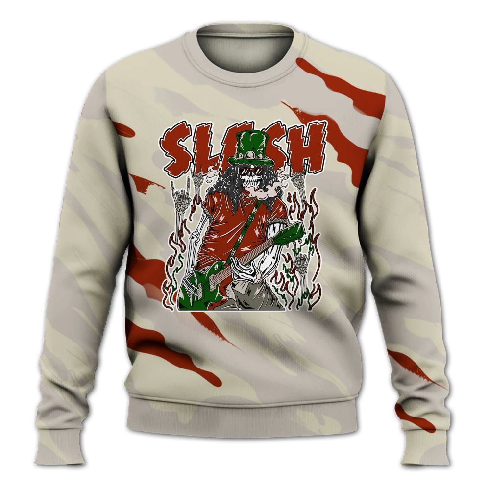 Sweatshirt To Match El Grito 5s - Slash Skeleton Colored All Over Print