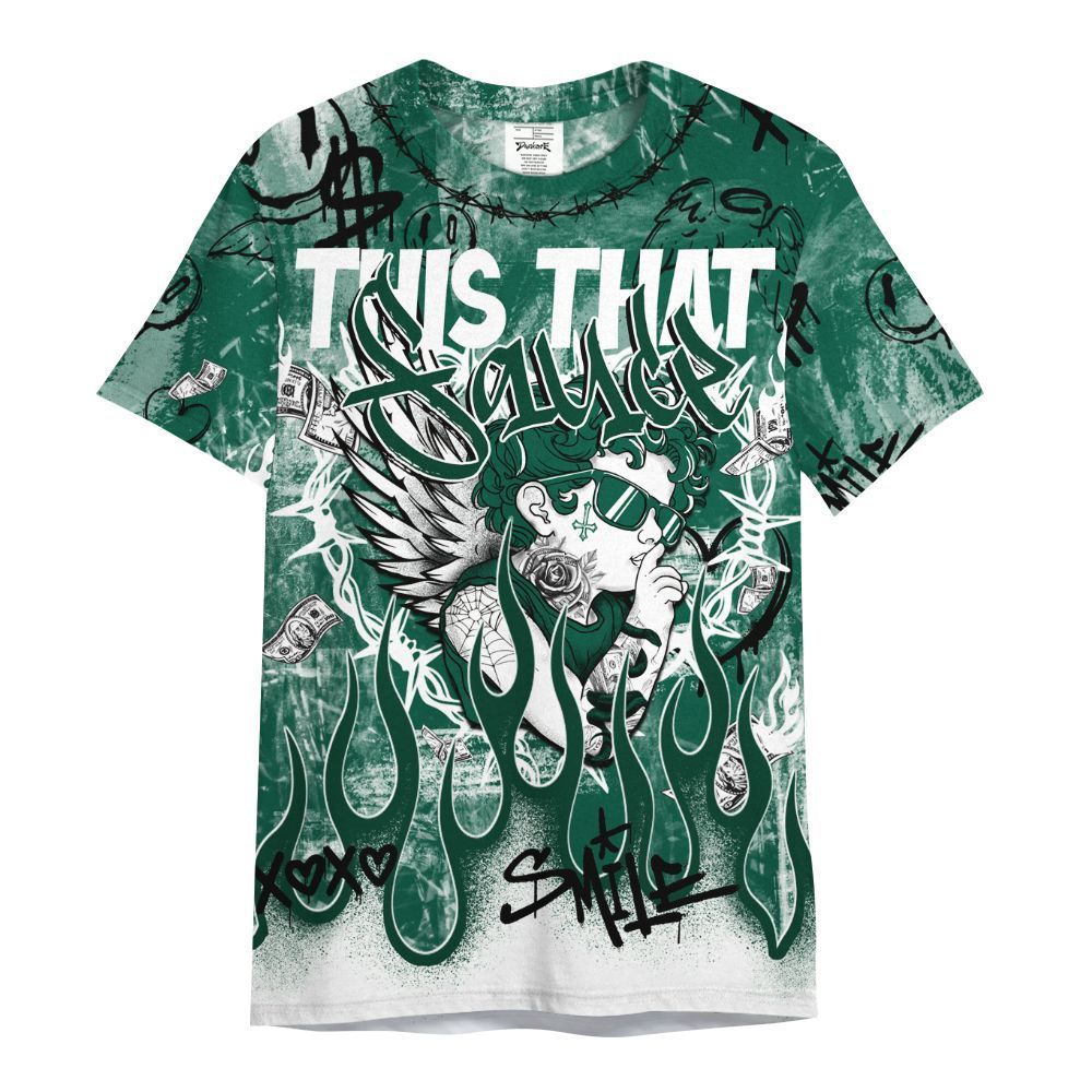 Shirt To Match Oxidized Green 4s - This That Sauce Angel All Over Print