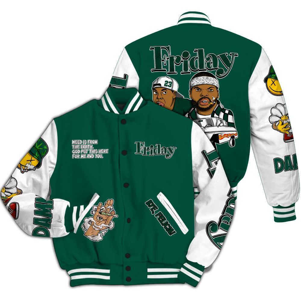 Varsity Jacket To Match Oxidized Green 4s - Friday Sneaker Stress Style All Over Print