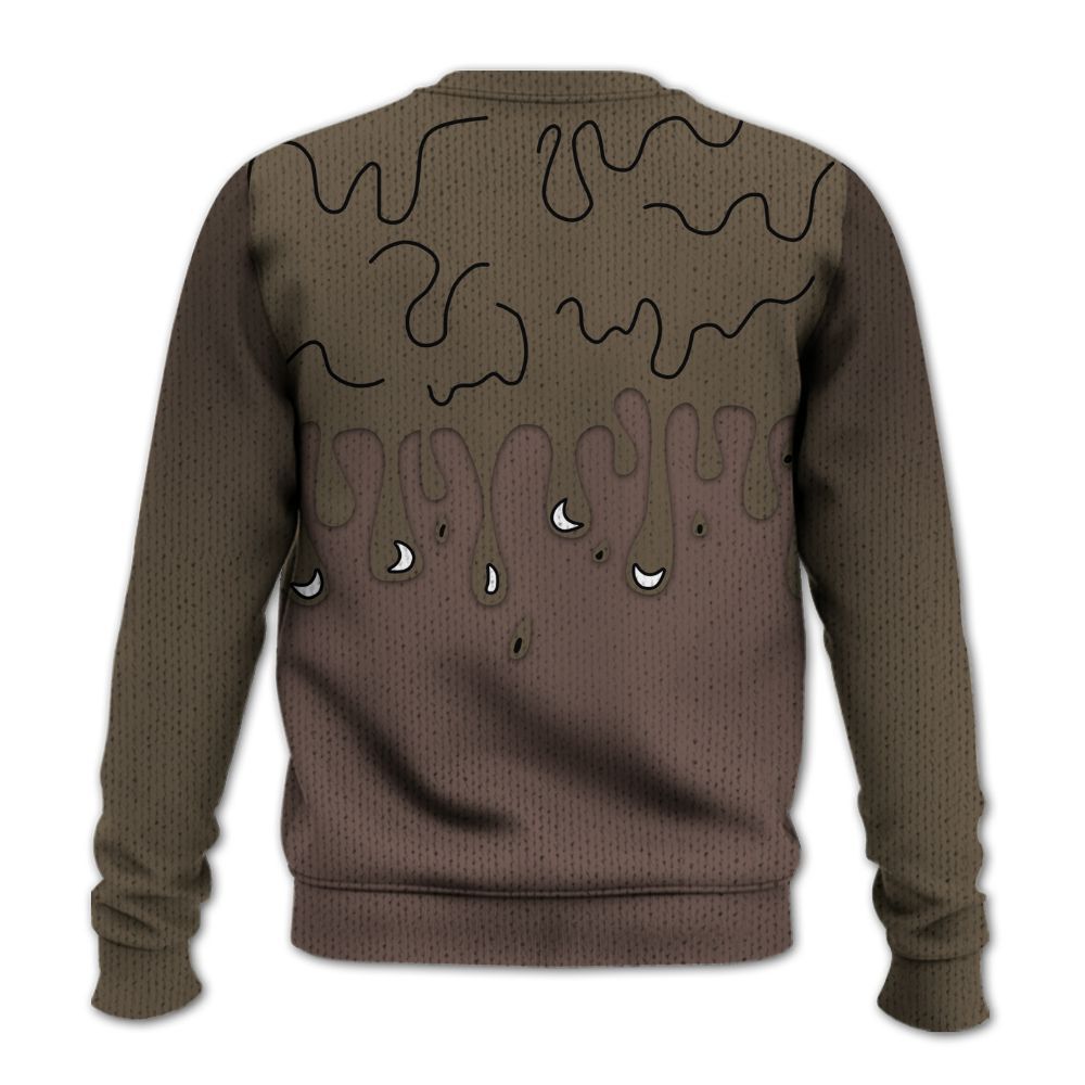 Sweater To Match AMM Dark Mocha 4s - Snake Trust No One Drip Graphic