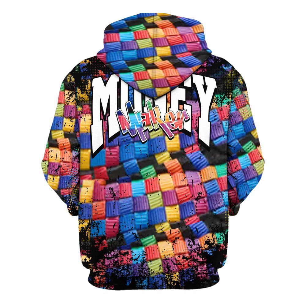 Hoodie To Match Air Rainbow Weave - Move In Silence Money Street Retro All Over Print