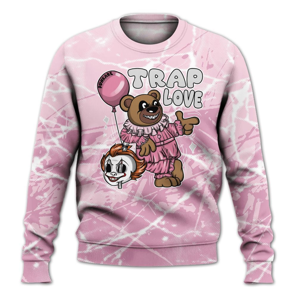 Sweatshirt To Match Orchid 4s - Trap Loves Bear Profound All Over Print