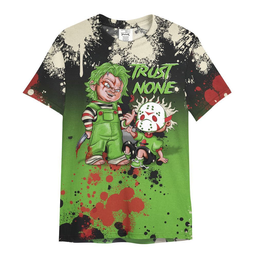 Shirt To Match Air Max Waffle SP Action Green - Trust No One Scary All Over Print