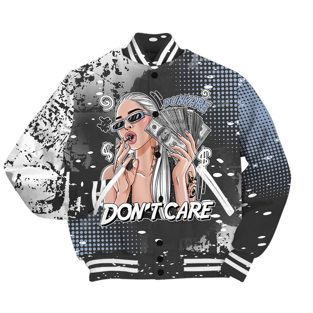 Varsity Jacket To Match Reverse Black White 6s - IDC Unique Glitch Dot Varsity Jacket Unisex