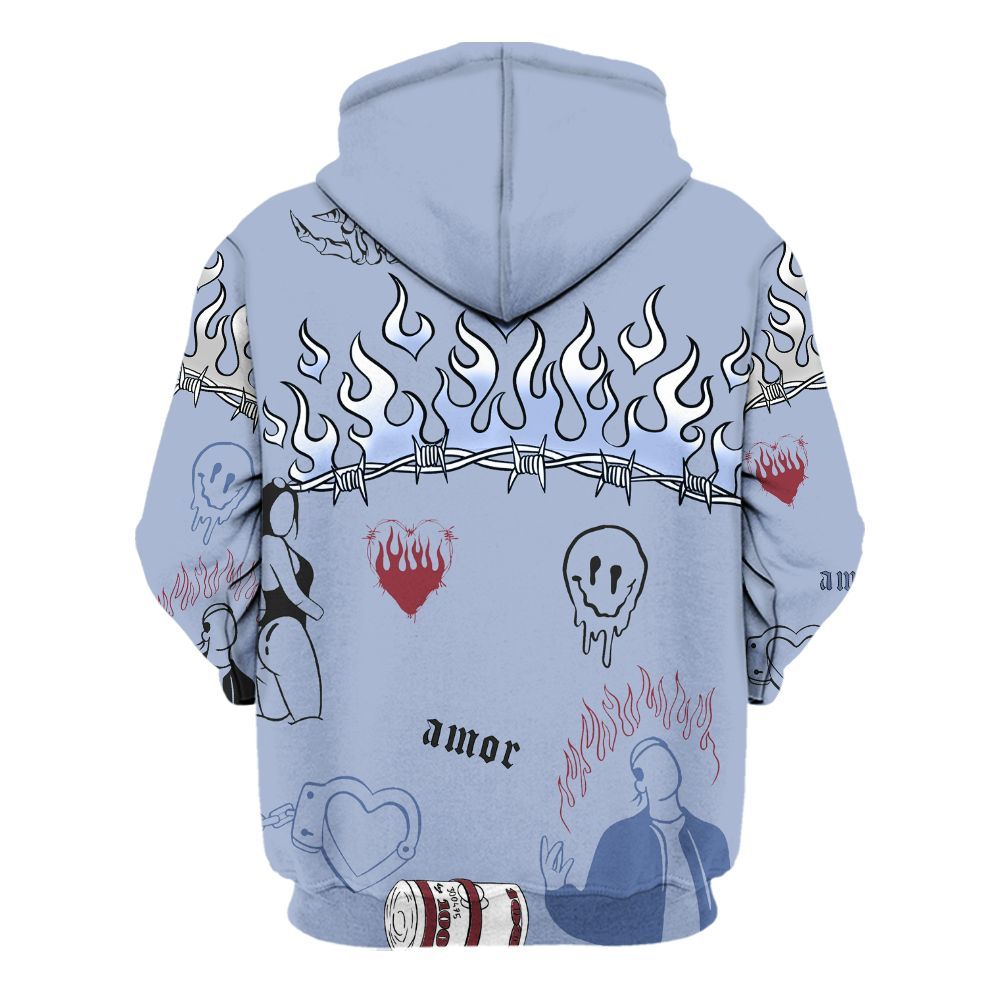 Hoodie To Match Black Metallic 5s - Snake Trust No One All Over Print