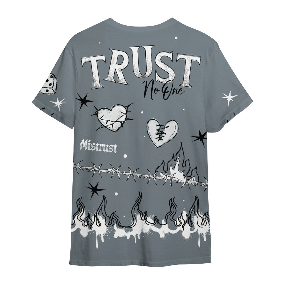 Shirt To Match Wolf Grey 13s - Trust No One Snake-Bite Doodle Crayon All Over Print