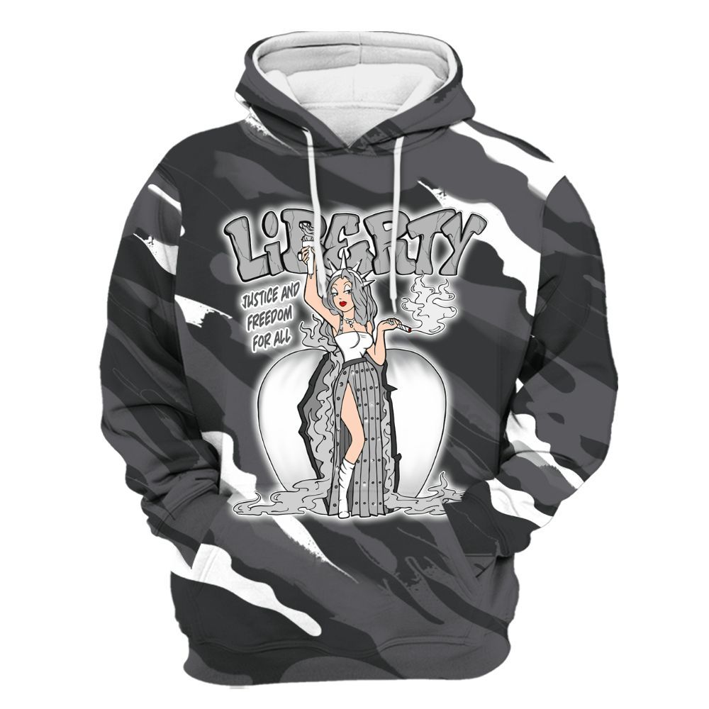 Hoodie To Match White Thunder 4s - Midwest Cartoon Colored All Over Print