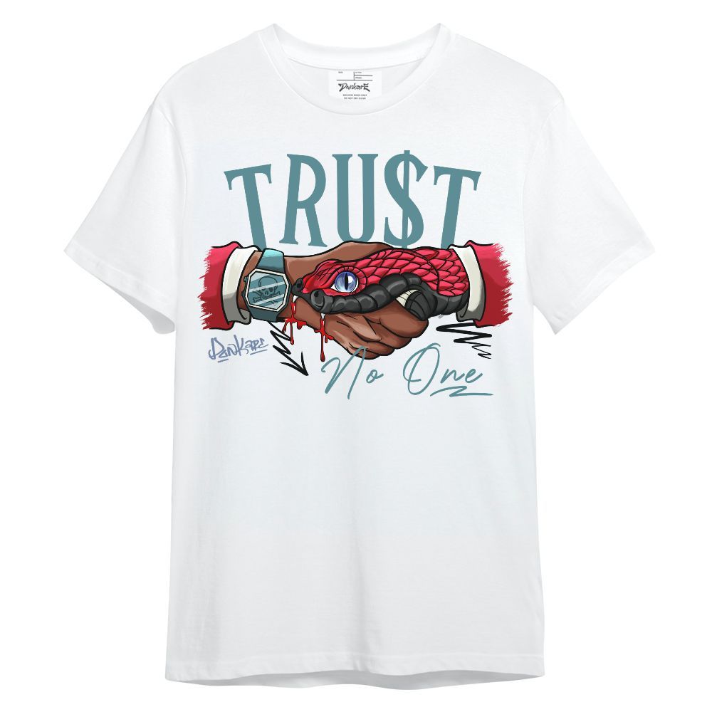Shirt To Match Dunk Low Denim Turquoise Royal - Snake Trust No One Unisex Shirt