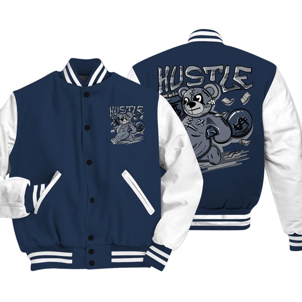 Varsity Jacket To Match Low Diffused Blue 11s Vasity Jacket - Hustles Bear Vasity Jacket Unisex