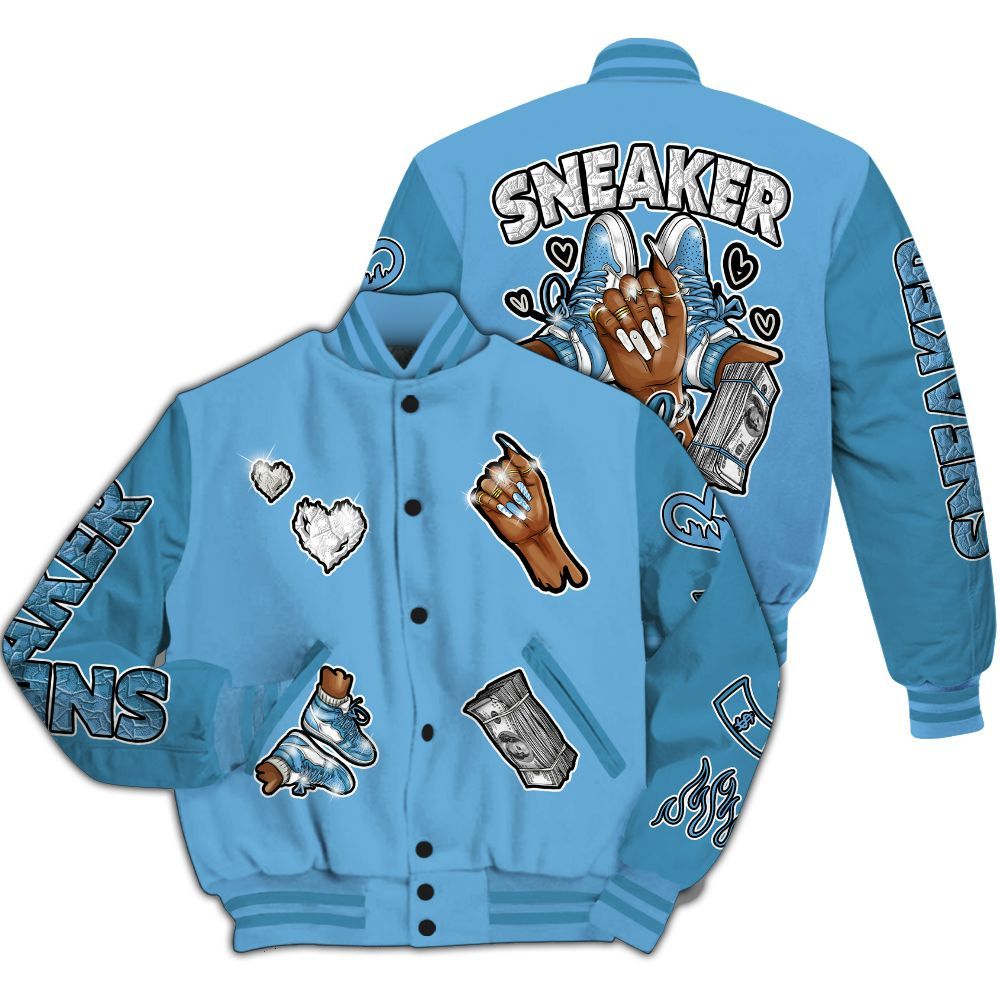 Varsity Jacket To Match SB Dunk Low University Blue - Sneakerz Girlz All Over Print
