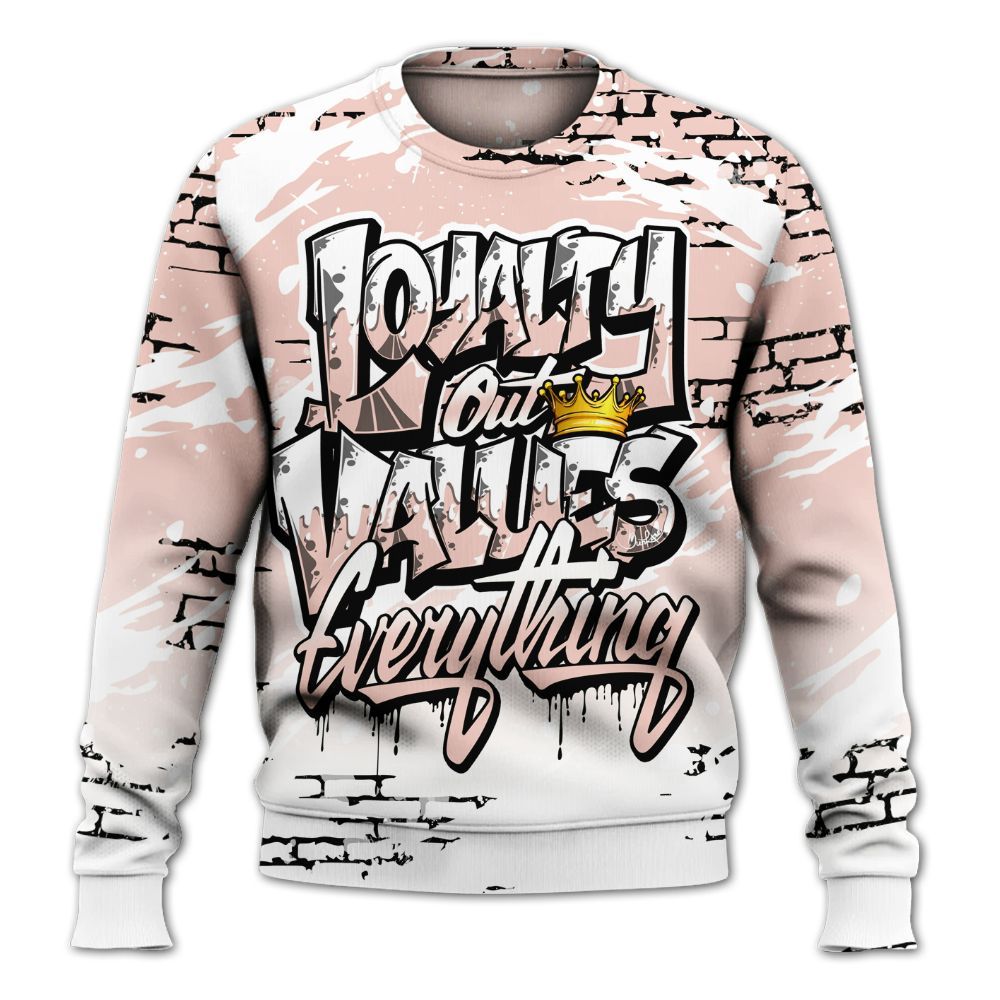 Sweatshirt To Match Low Legend Pink 11s - Values Of Loyalty Drip All Over Print