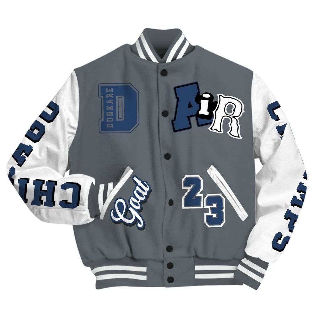 Varsity Jacket To Match Flint Grey 9s - AIR Number 23 GOAT All Over Print
