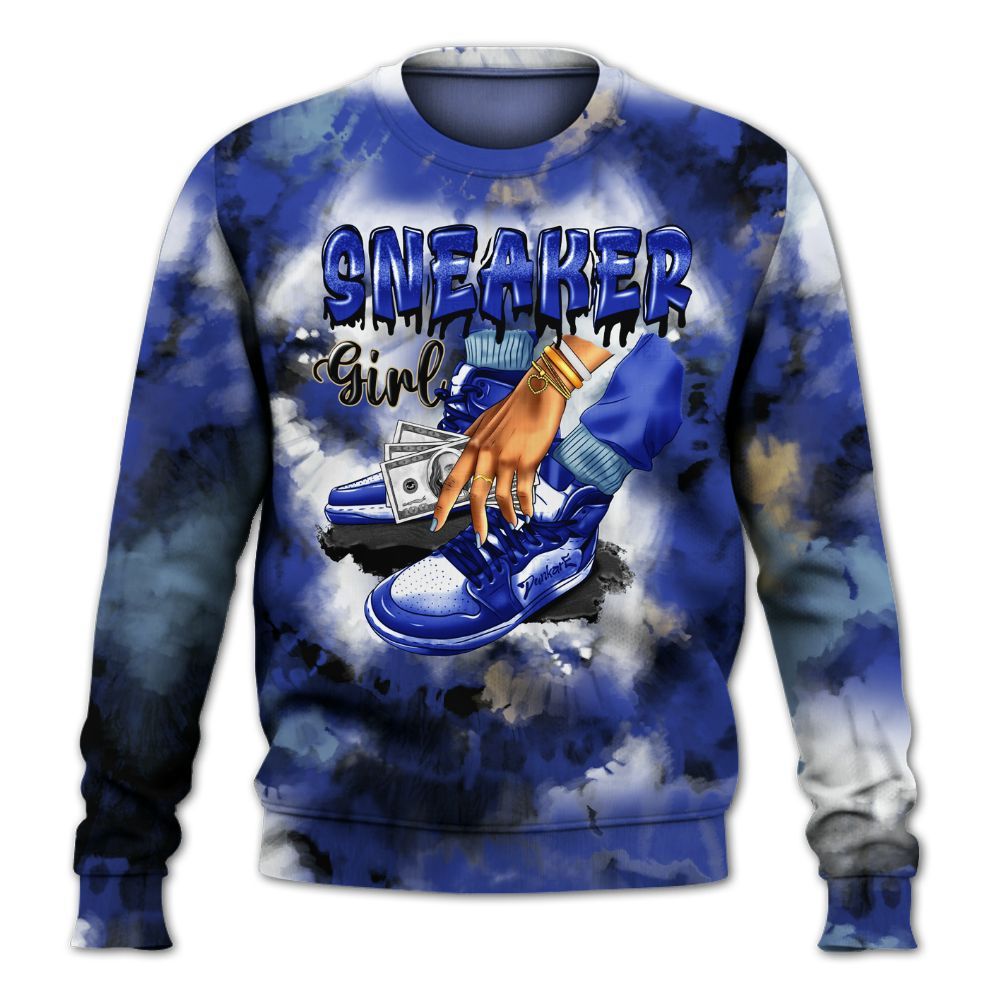 Sweatshirt To Match Air 180 Concord - SNEAKER Girl Money Drip Tie Dye All Over Print