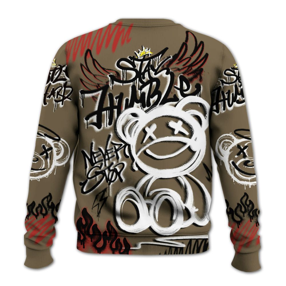 Sweatshirt To Match Olive 9s - Humble Drip Streetwear Graffity All Over Print