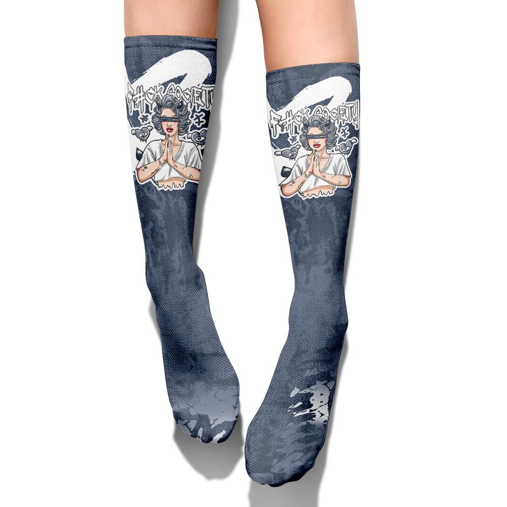 Sock To Match Low Diffused Blue 11s - F#ck Xociety