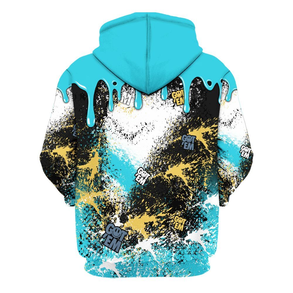 Hoodie To Match Retro Gamma Blue 11s - Dripping 23 Drip All Over Print