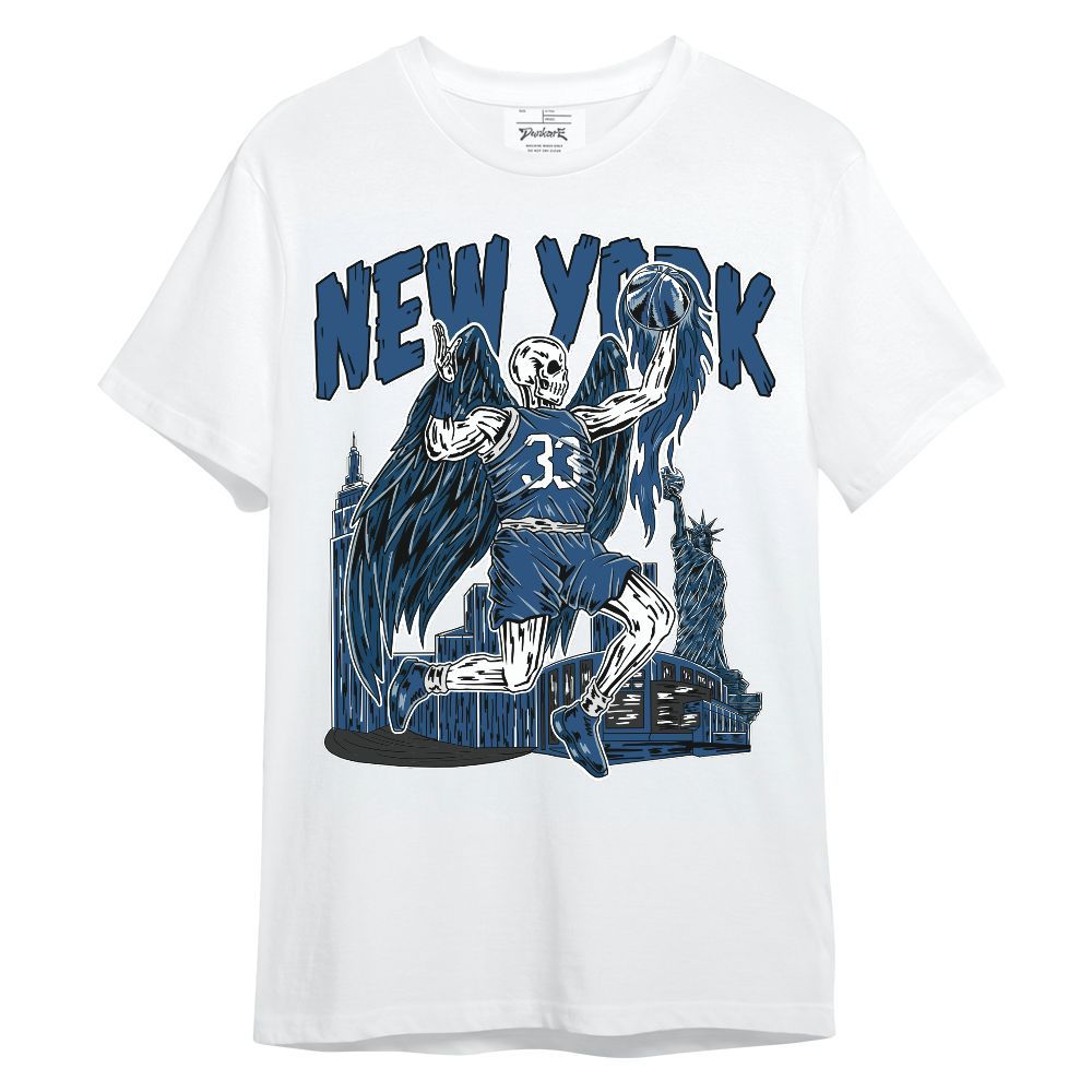 Shirt To Match High OG Midnight Navy 1s - Ewing Era Skeleton Unisex Shirt