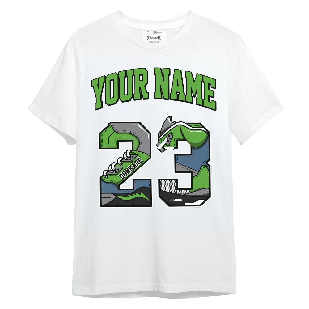Shirt To Match Retro Green Bean 5s - Custom Name Number 23 5s Unisex Shirt