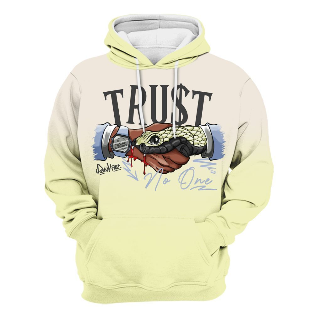 Hoodie To Match Luminous Green 5s - Trust No One Drip All Over Print