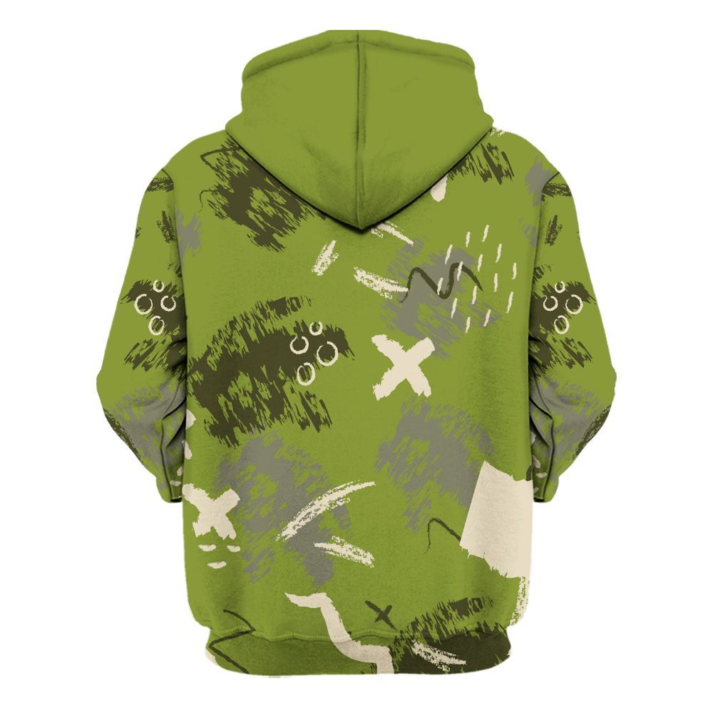 Hoodie To Match SB Dunk Low Asparagus - Hustle Grind Pray Retro All Over Print