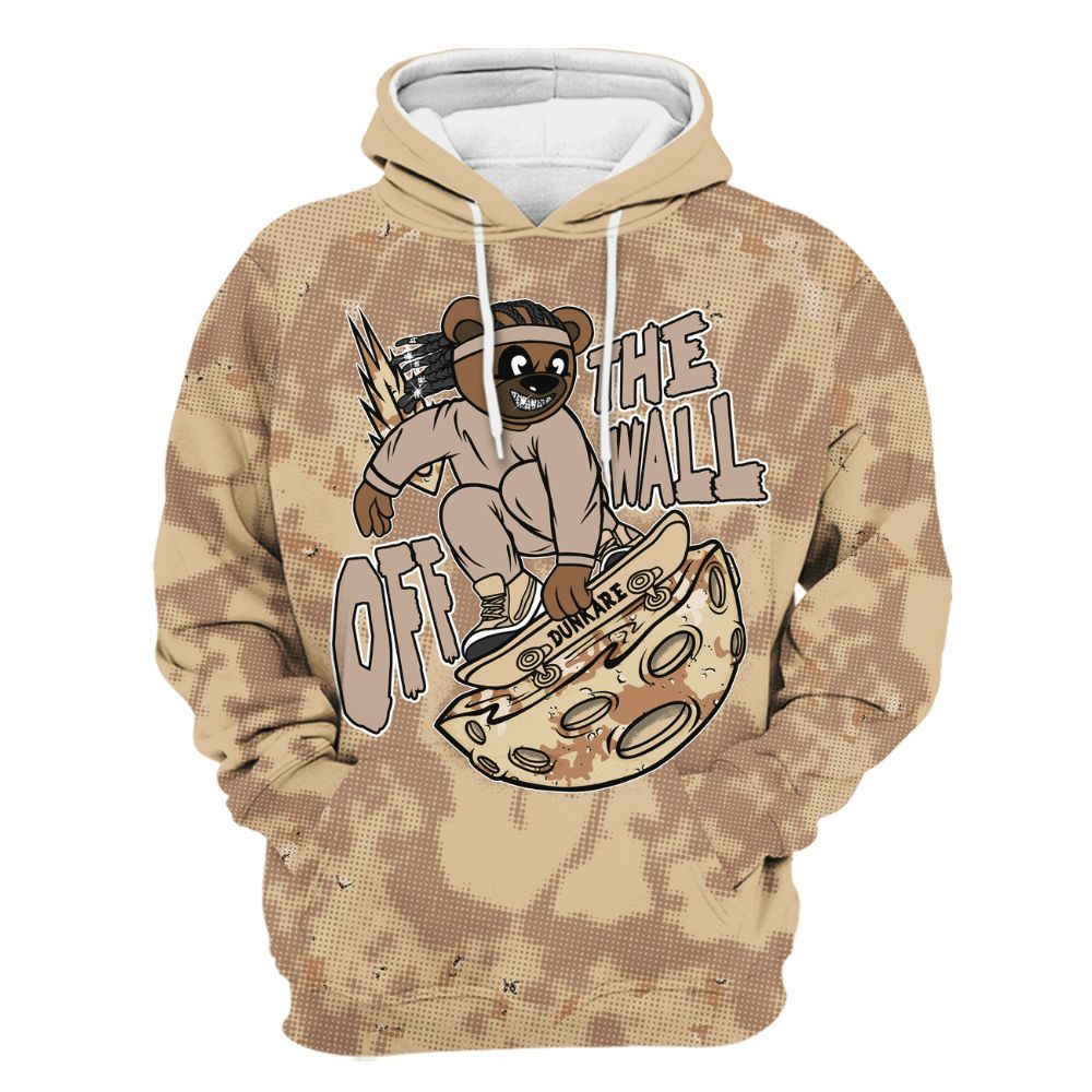 Hoodie To Match Desert Camo 3s - Quirky Bear Street All Over Print