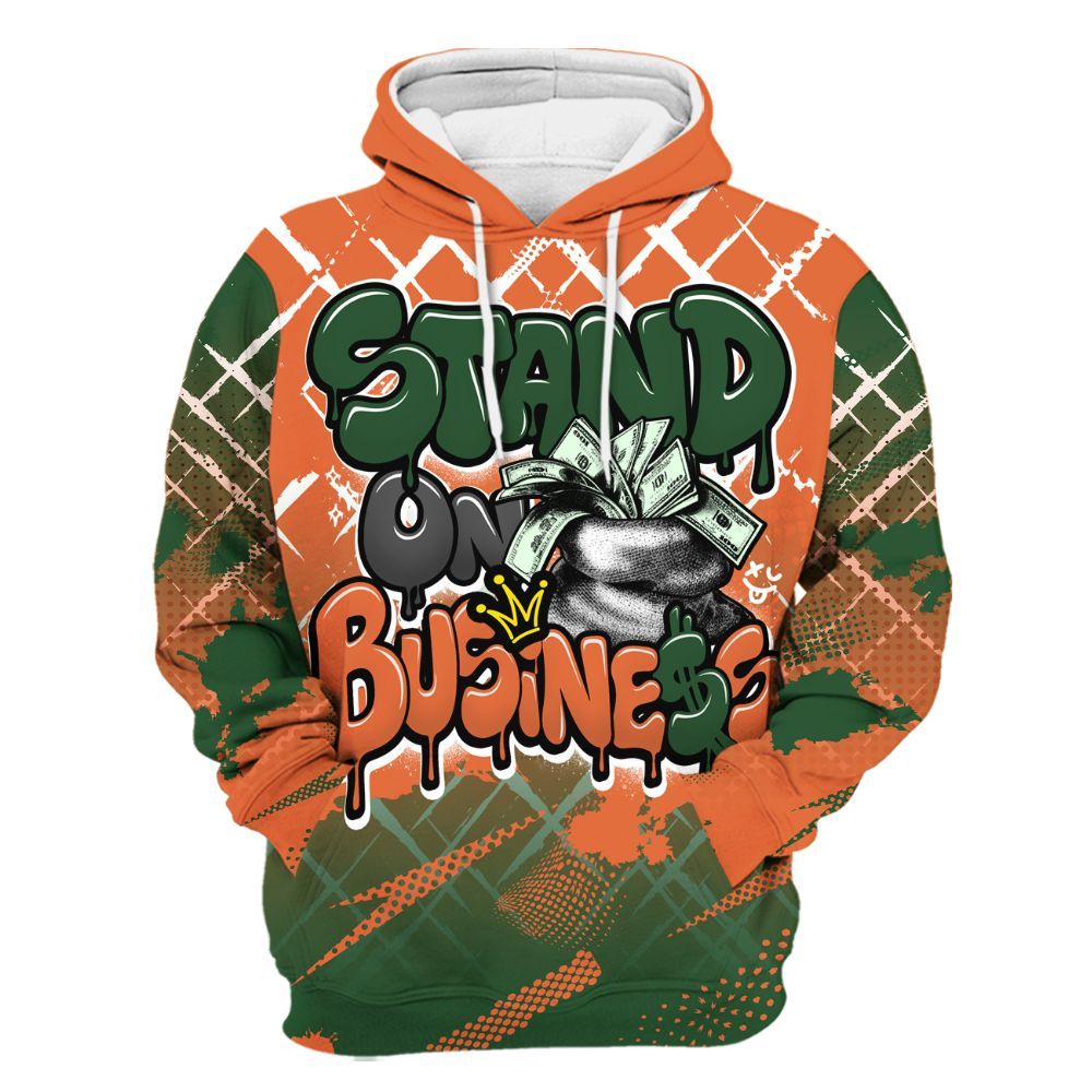 Hoodie To Match Low Miami 5s - Halftone Stand Business Dripping All Over Print