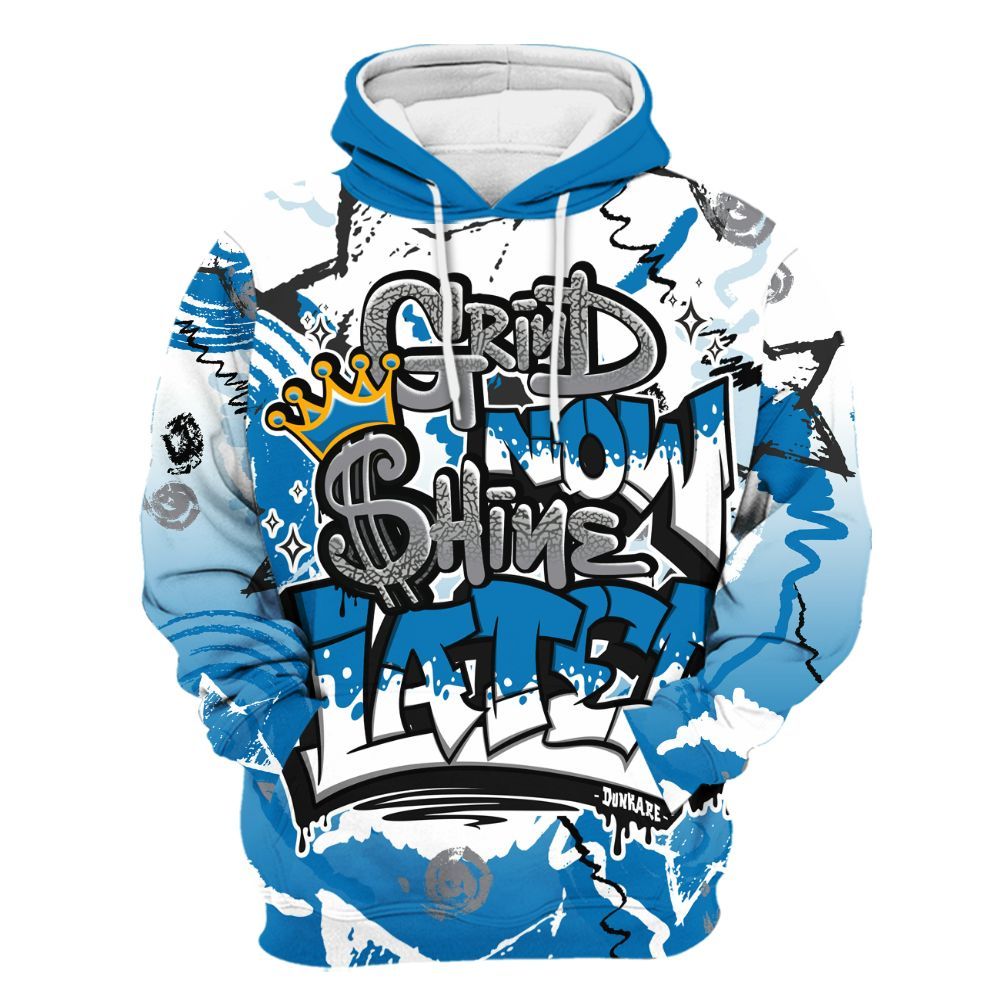 Hoodie To Match Wizards 3s - Grind Shine Later Drip All Over Print