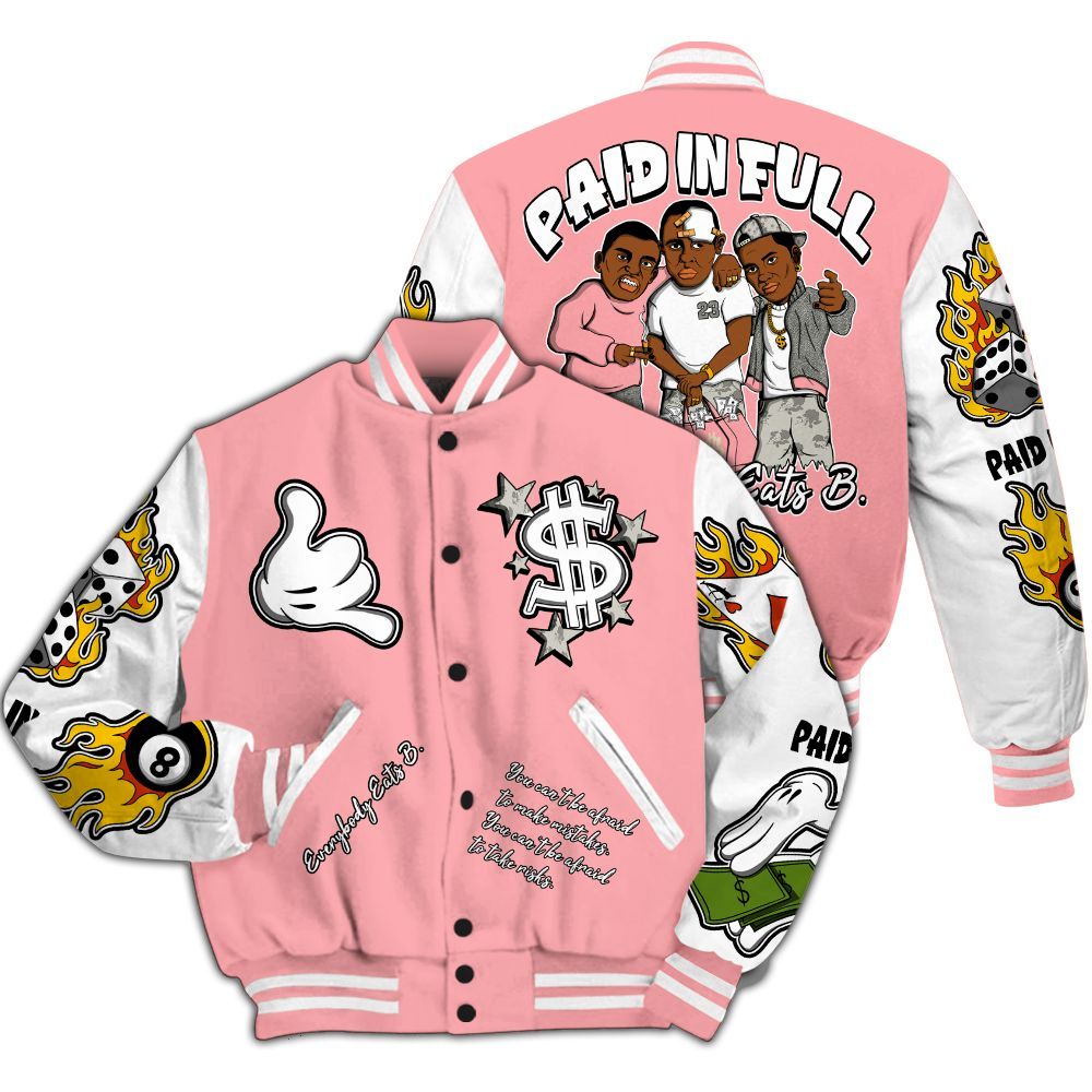 Varsity Jacket To Match Retro Wings 3s - Everybody Paid In Full Graphic All Over Print