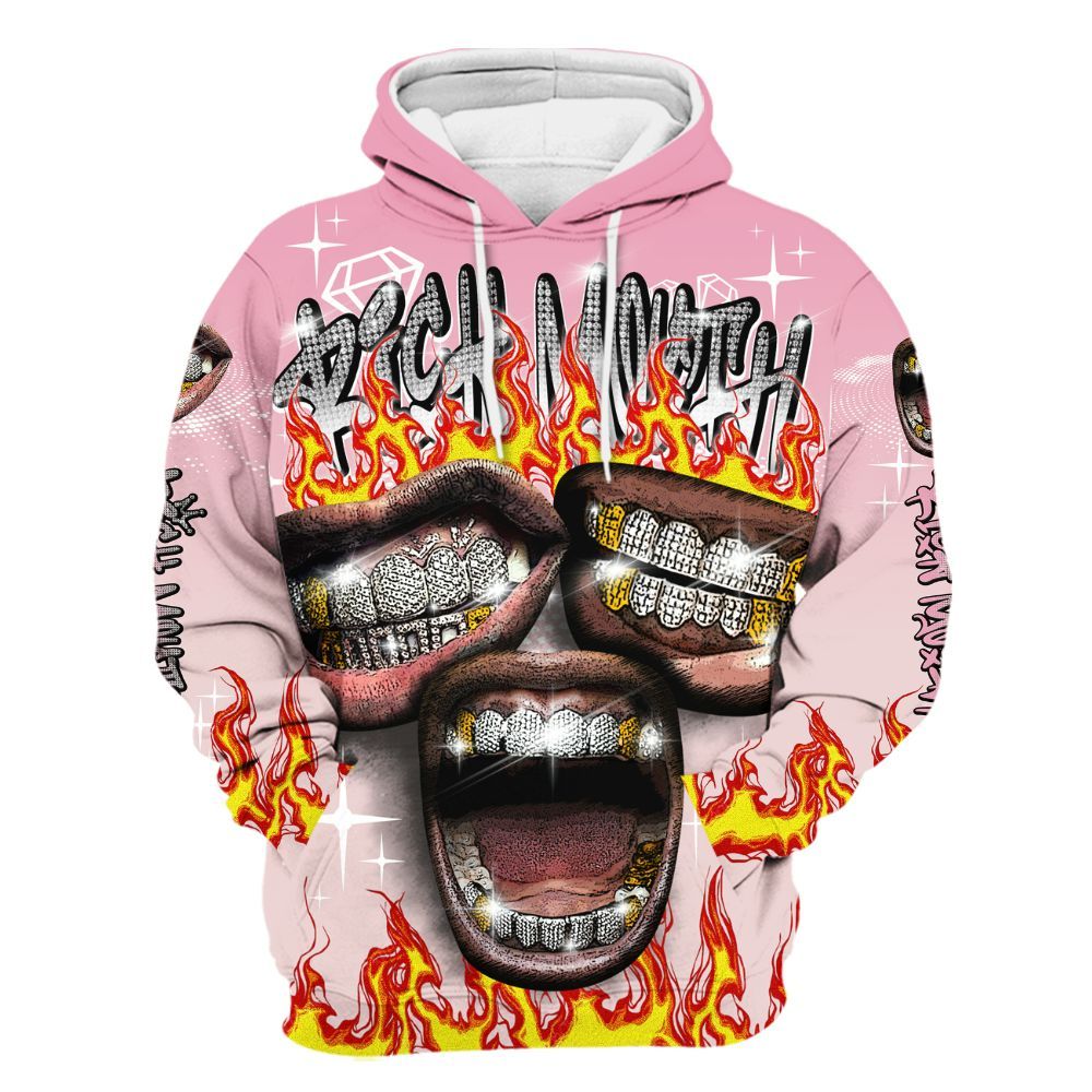 Hoodie To Match Dunk Low KD 17 Aunt Pearl - Rich Mouth Fire Rap Retro 90s All Over Print